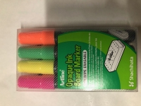 Lintex Penne, glastavle, 4-pak (grøn, rosa, gul, orange)