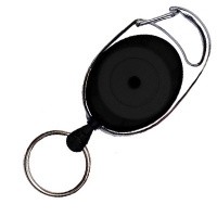 Yo-yo, sort m/carabinkrog og nøglering til nøgler og brikker