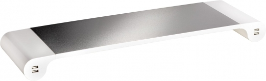 Unilux Study Monitorstander i sølv/hvid Unilux Study Monitorstander i sølv/hvid