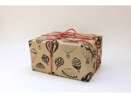 Gavepapir sort ballon 55 cm x 130 m