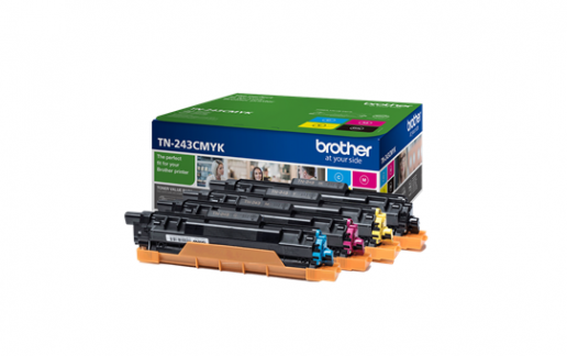Brother TN 243CMYK Value Pack Sort Gul Cyan Magenta 1000 sider Toner
