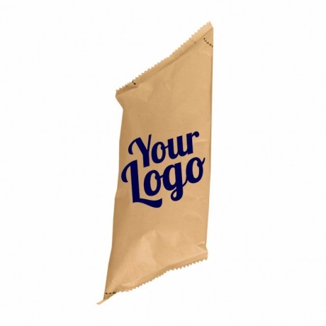 Pose med kildevand brun, 0,25l, med dit logo